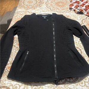Athleta- Black Asymmetrical Zip Moto Jacket